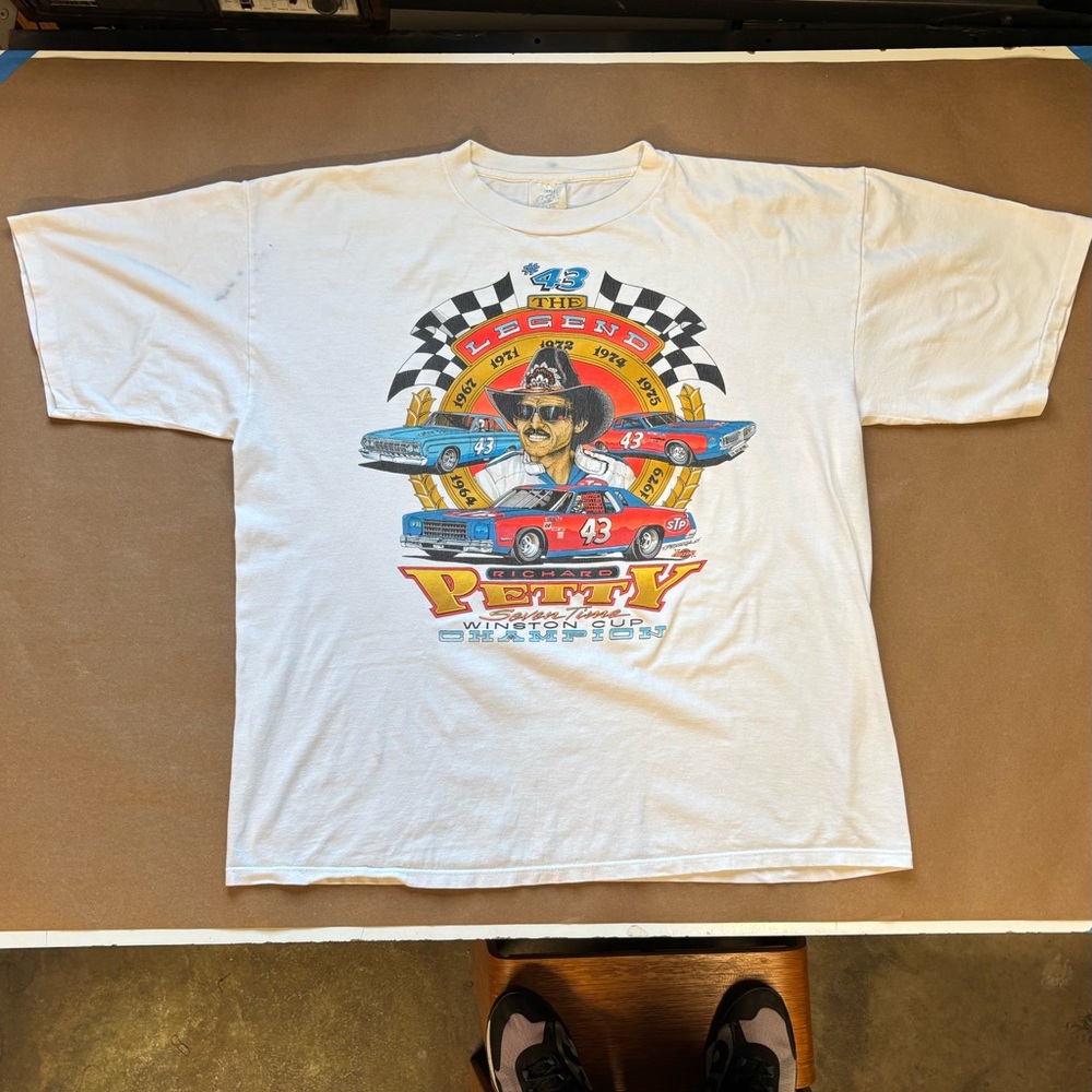 Vintage 90s NASCAR Richard Petty T-shirt, used good condition